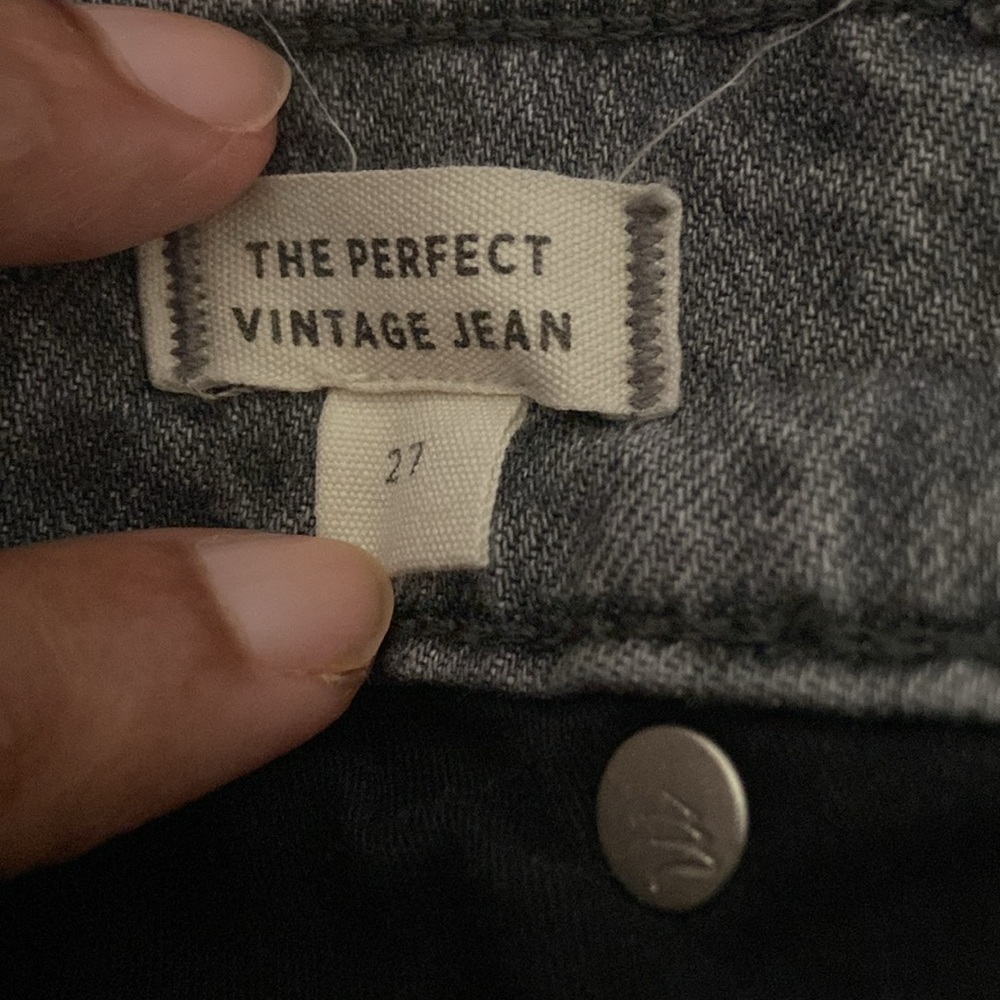 Madewell Women’s Gray Lightwashed Straight Leg Vintage Jeans Size 27 Ecofashion - Picture 4 of 10